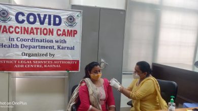 Organized covid Vaccination Camp at Karnal ADR Center
