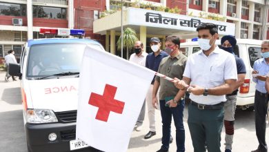 Deputy Commissioner Nishant Kumar Yadav flagged off two new ambulances