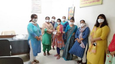 Women and Child Development Department distributed masks to pregnant women