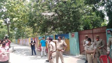 Drones were used to monitor the election site in Najibabad