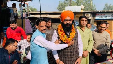 Grand welcome to the District President of Minority Morcha in Bijnor