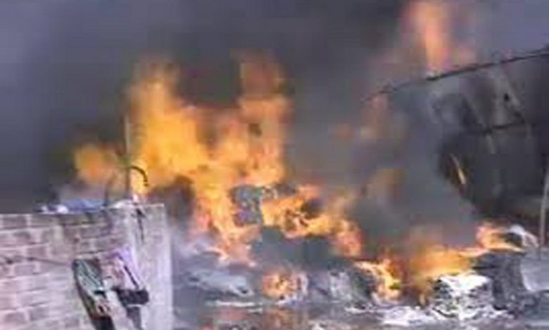 Fire in wind company's warehouse, loss of lakhs, fire caused by short circuit in junk