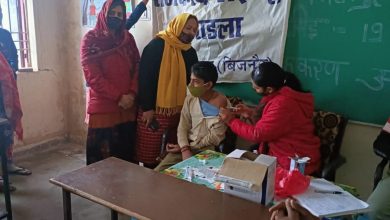 Health Department team vaccinated students in Government High School Padla