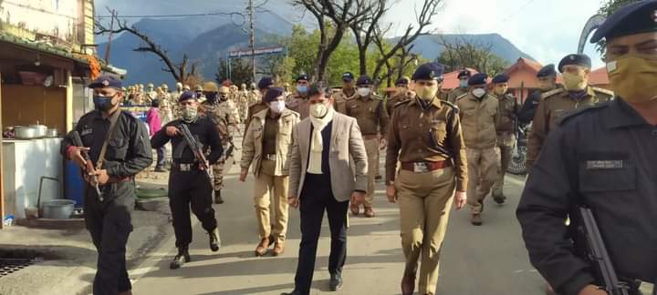 Under the leadership of Superintendent of Police Chamoli